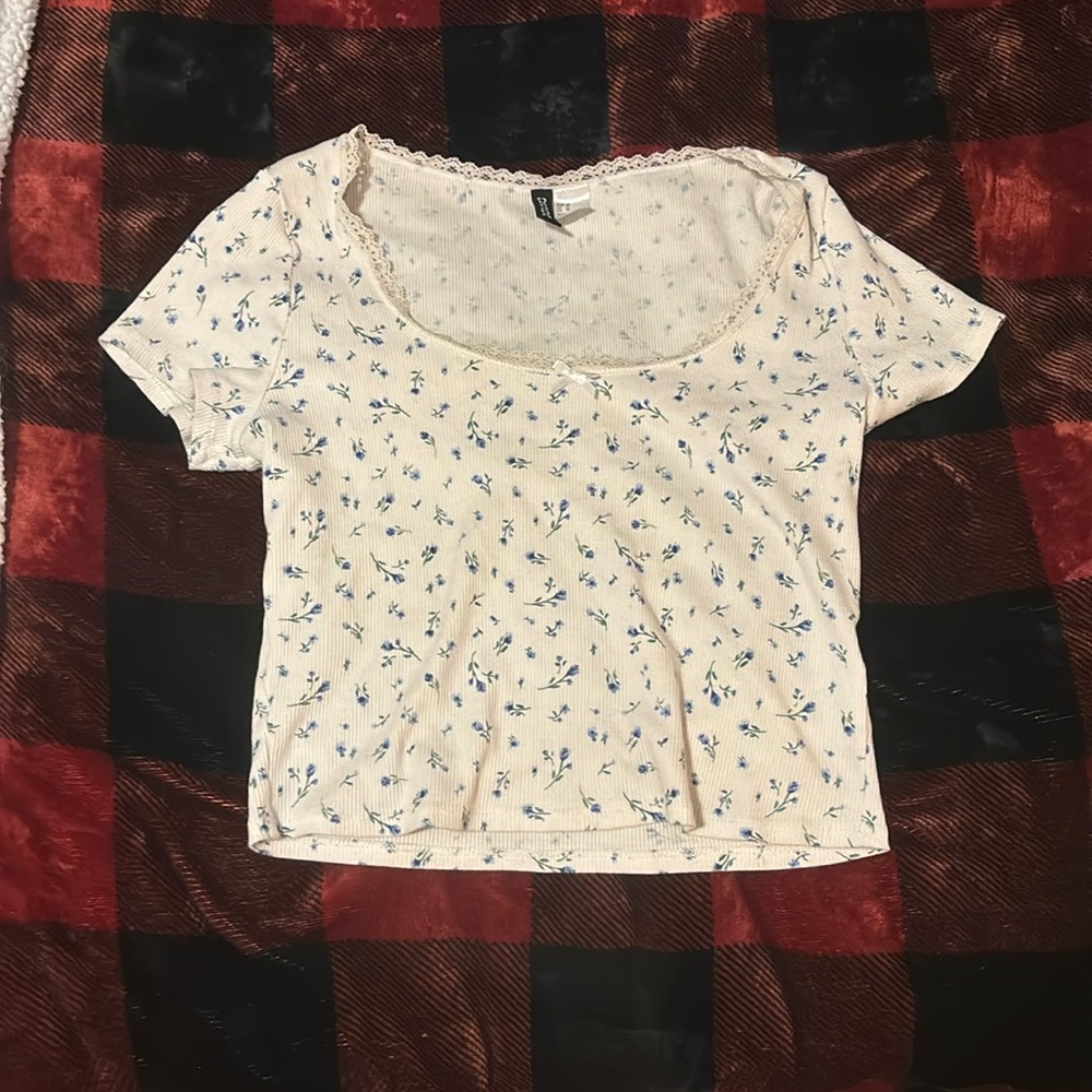 Floral top lace and bow